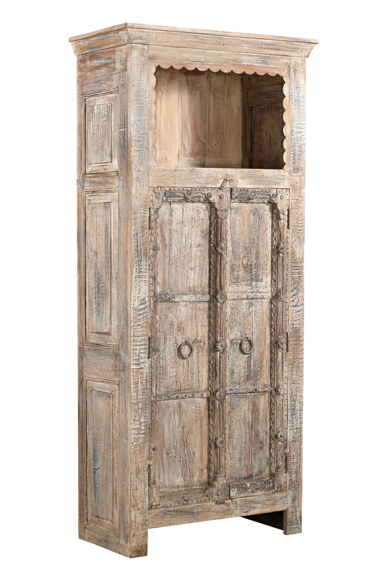 Vintage Teak and Recycled Wood Wardrobe