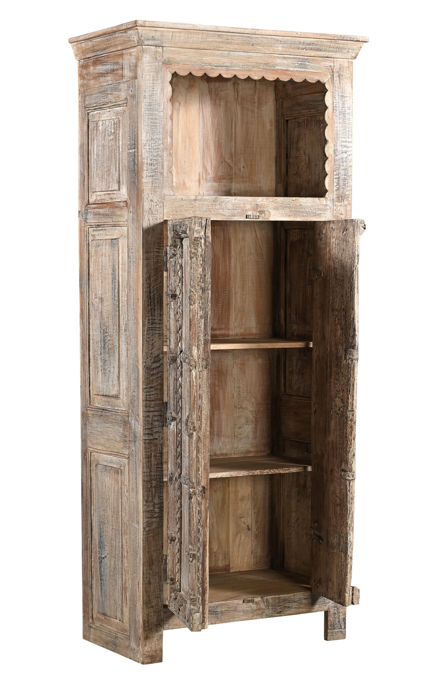 Vintage Teak and Recycled Wood Wardrobe
