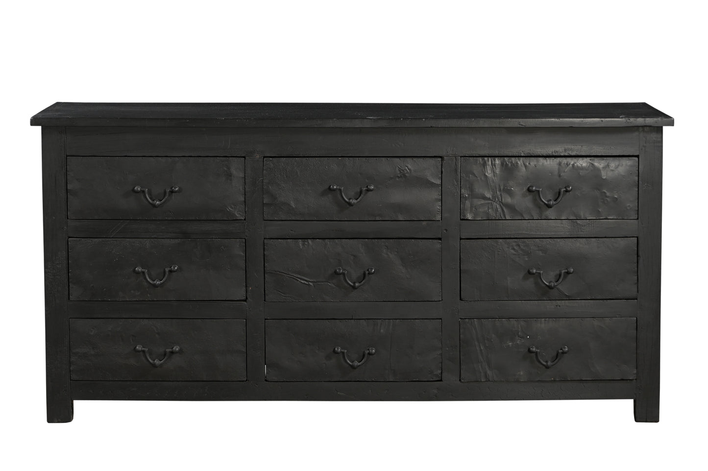 Vintage Teak Wood 9 Drawer Chest of Drawers