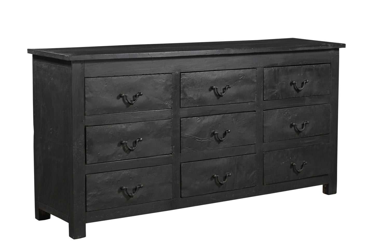 Vintage Teak Wood 9 Drawer Chest of Drawers