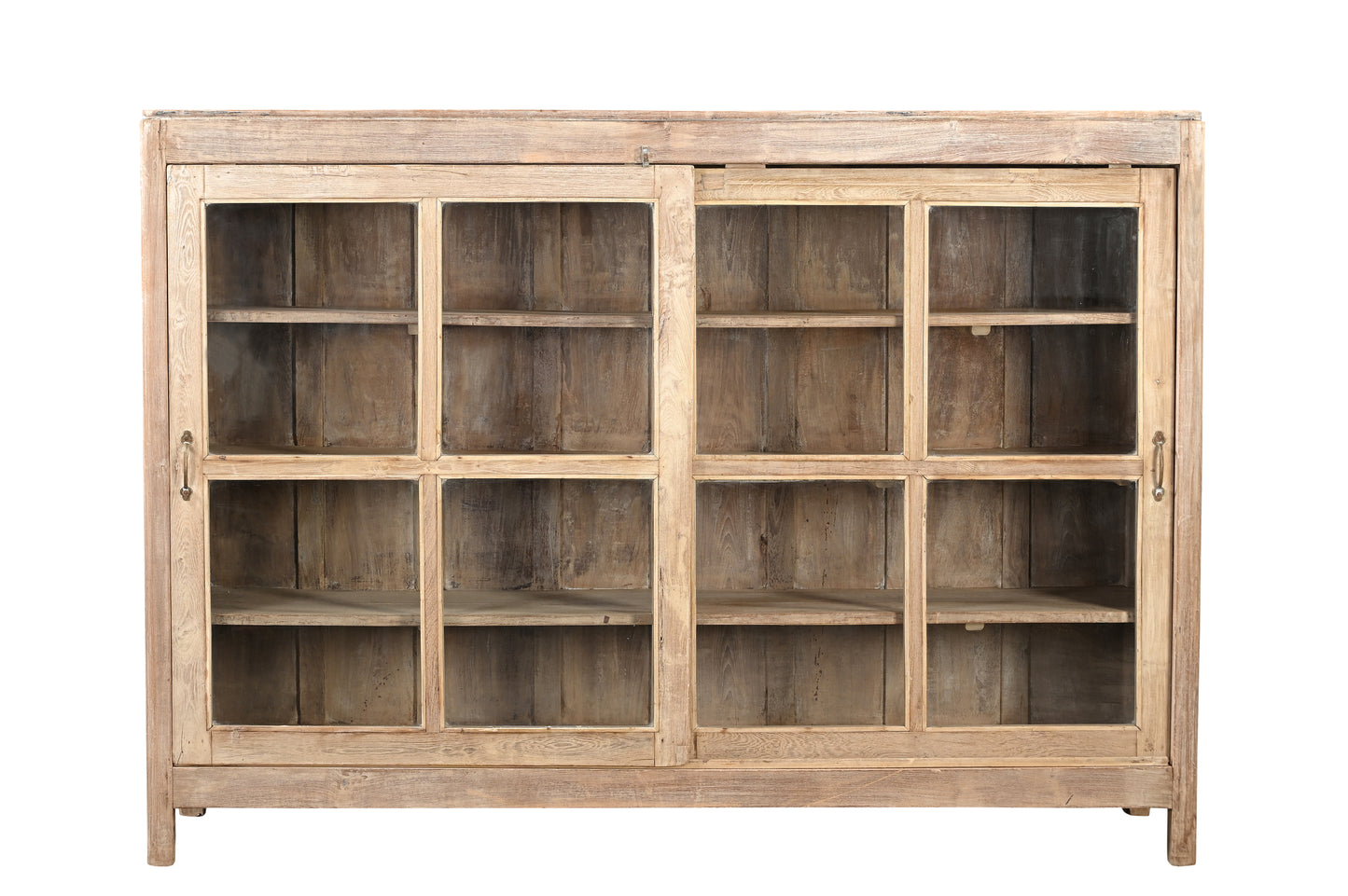 Vintage Teak Wood and Glass Display Cabinet