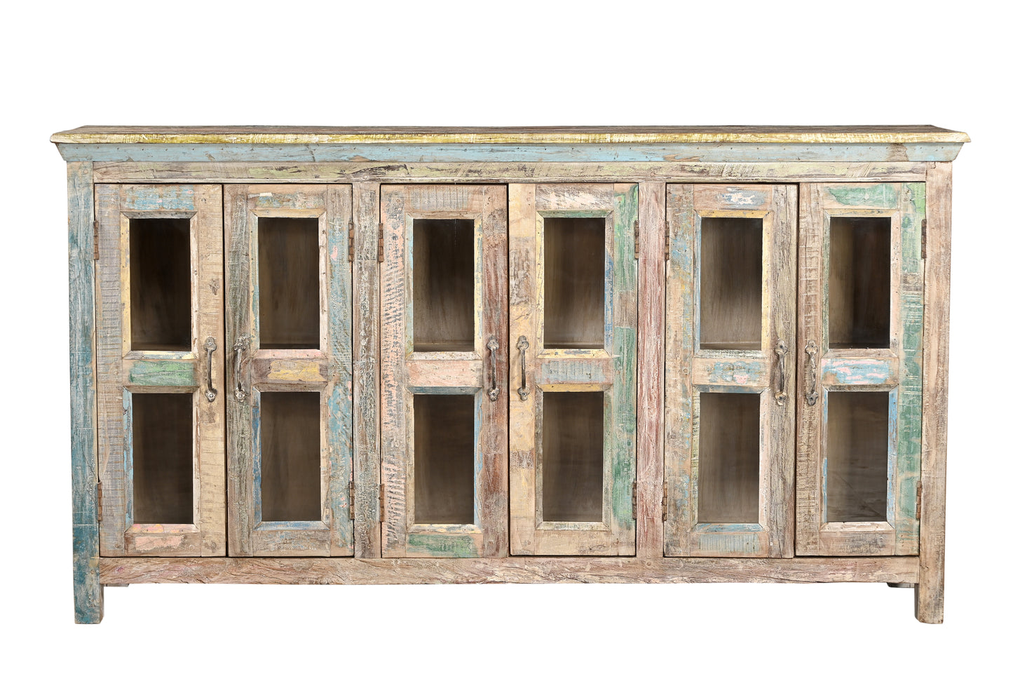 Recycled Wood Glass Sideboard