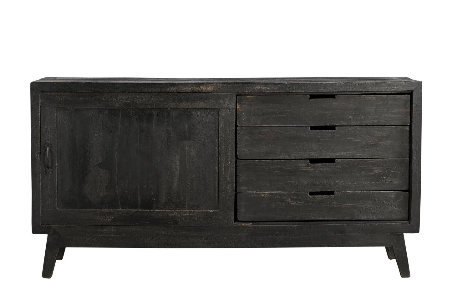 Recycled Wooden 4 Drawer Plasma Sideboard
