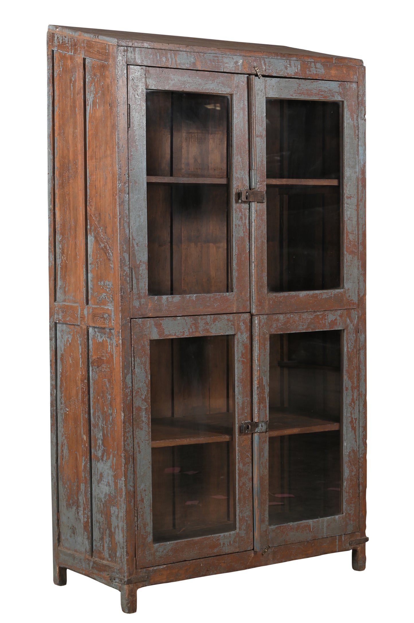 Vintage Teak Wood and Glass Display Cabinet