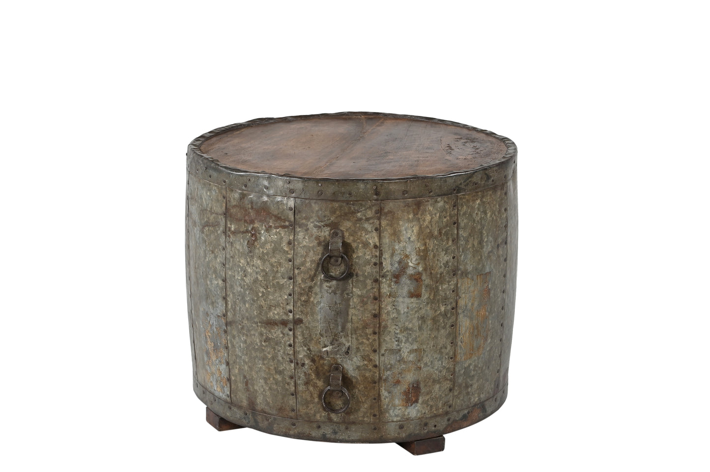 Vintage Iron Teak Side Table