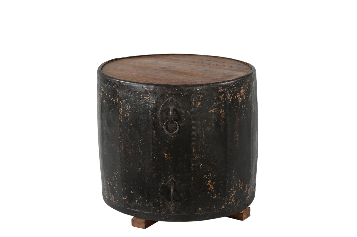 Vintage Iron Teak Side Table