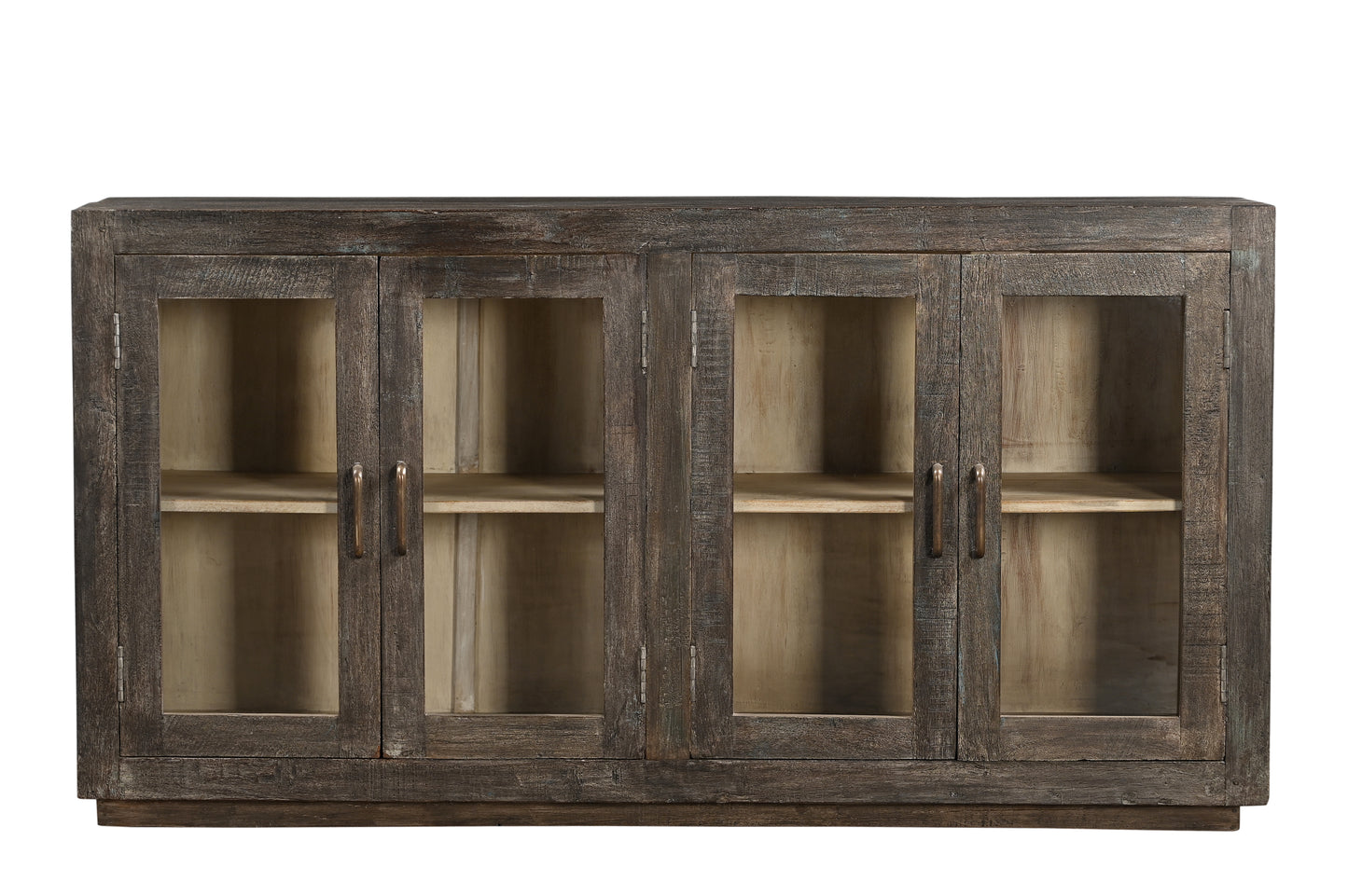 Mango Wood Glass Sideboard