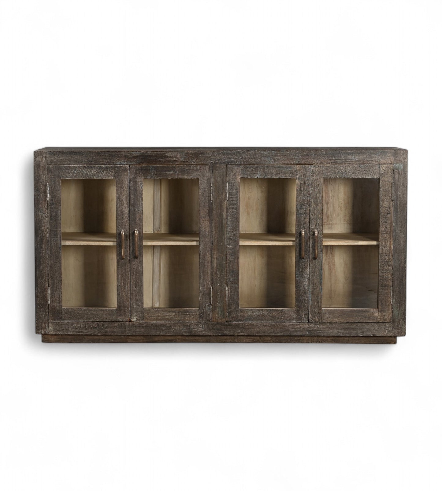 Mango Wood Glass Sideboard