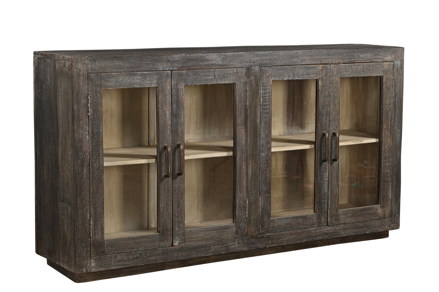 Mango Wood Glass Sideboard