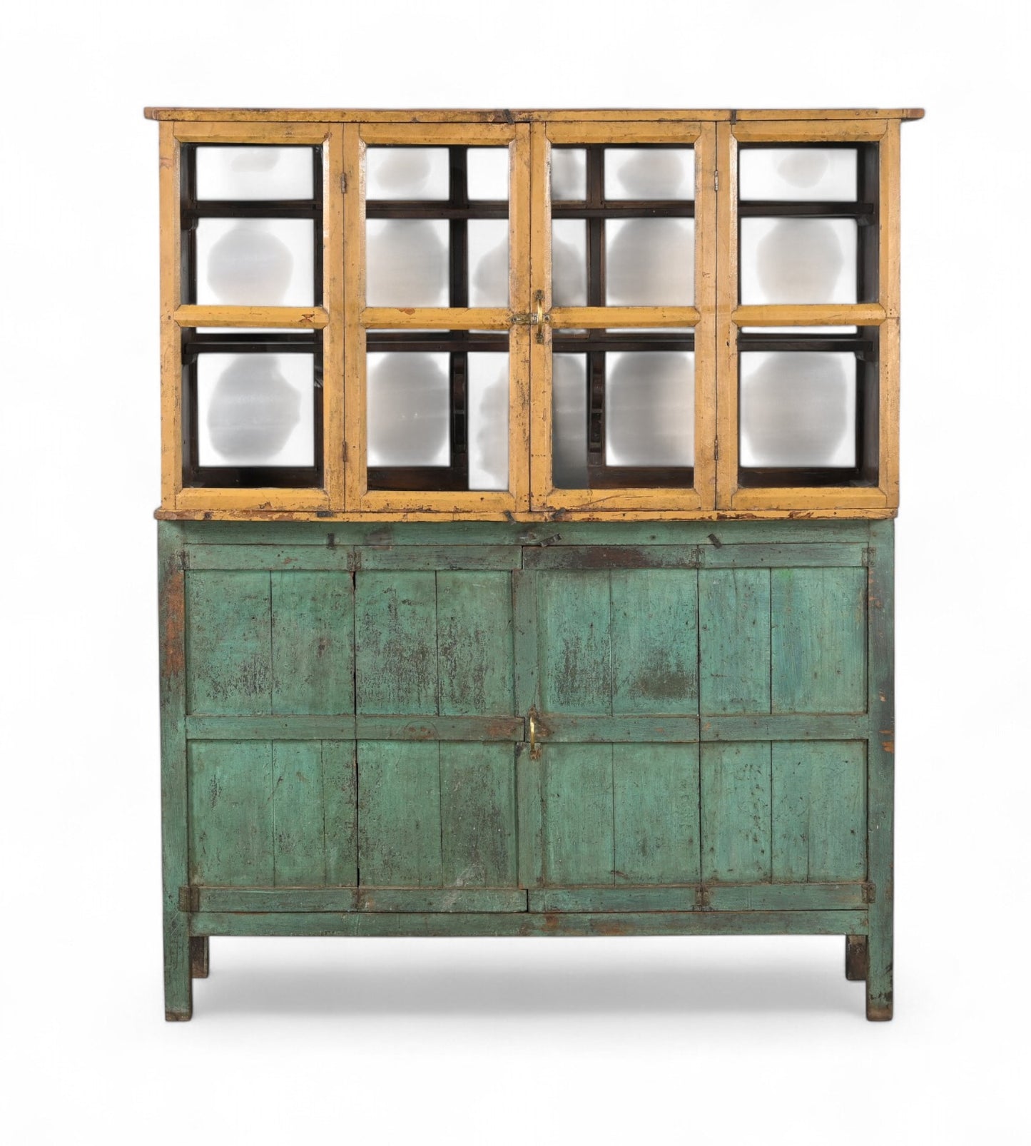 Vintage Teak Wood and Glass Display Cabinet