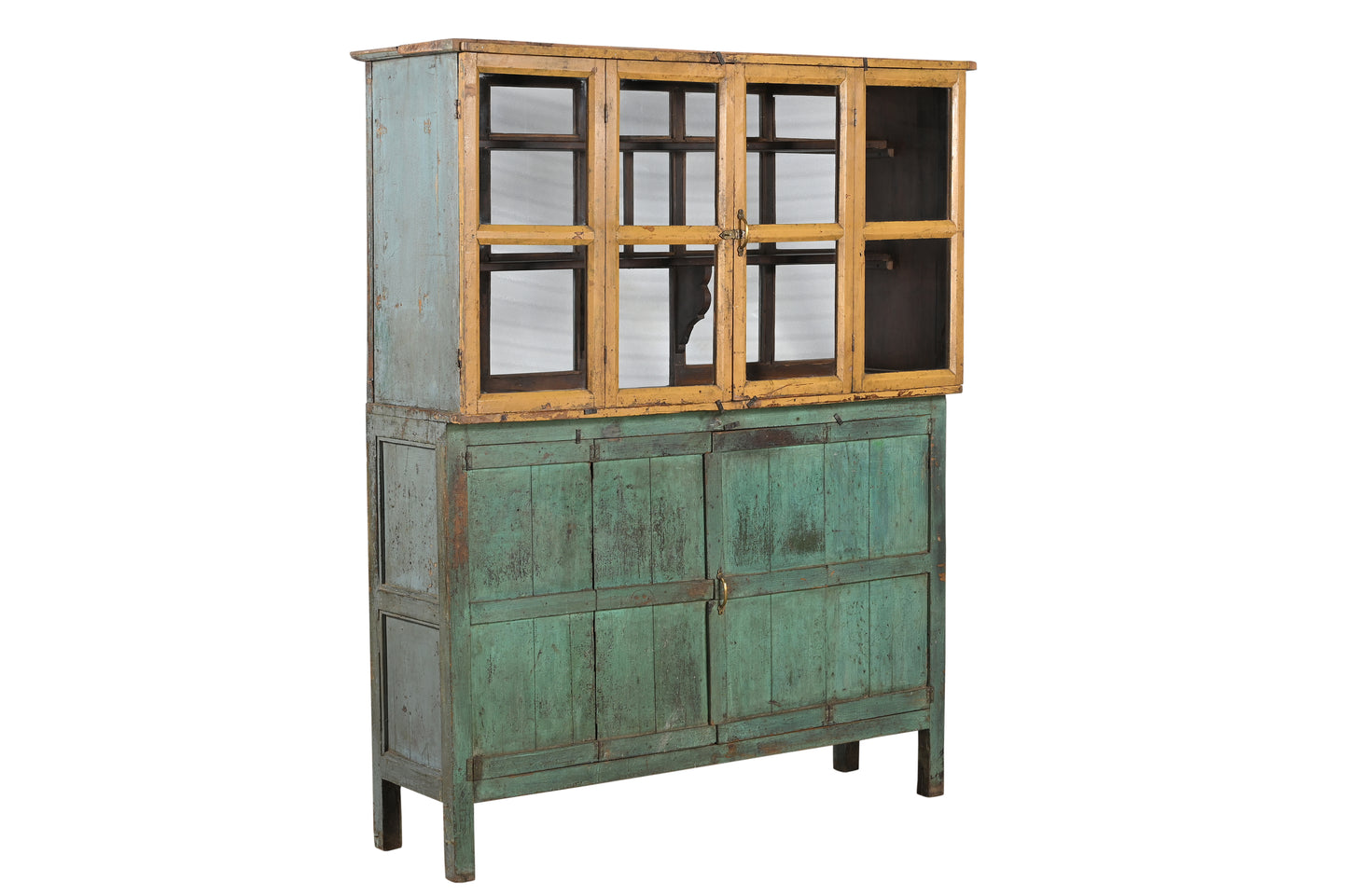 Vintage Teak Wood and Glass Display Cabinet