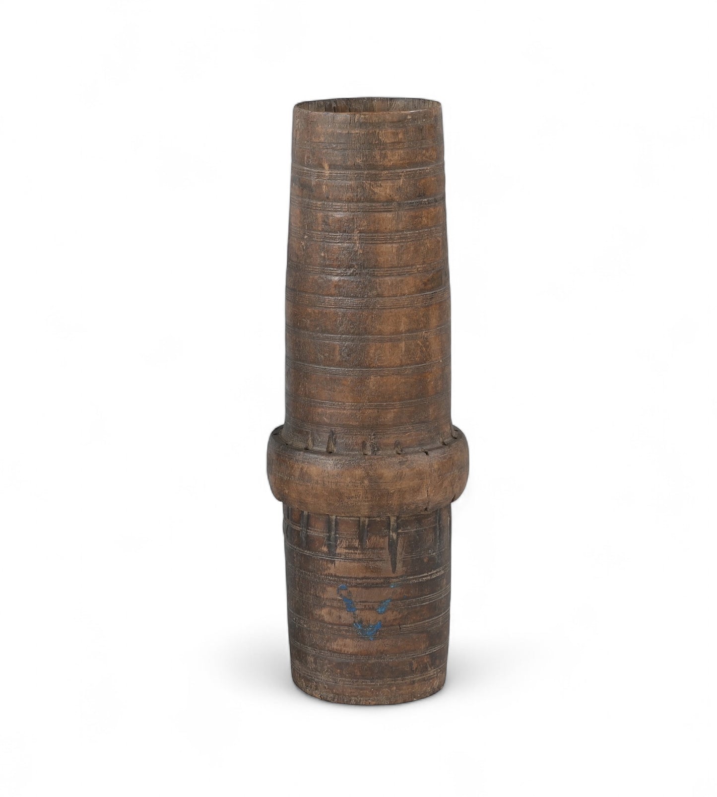 Vintage Teak Wooden Dholak / Planter