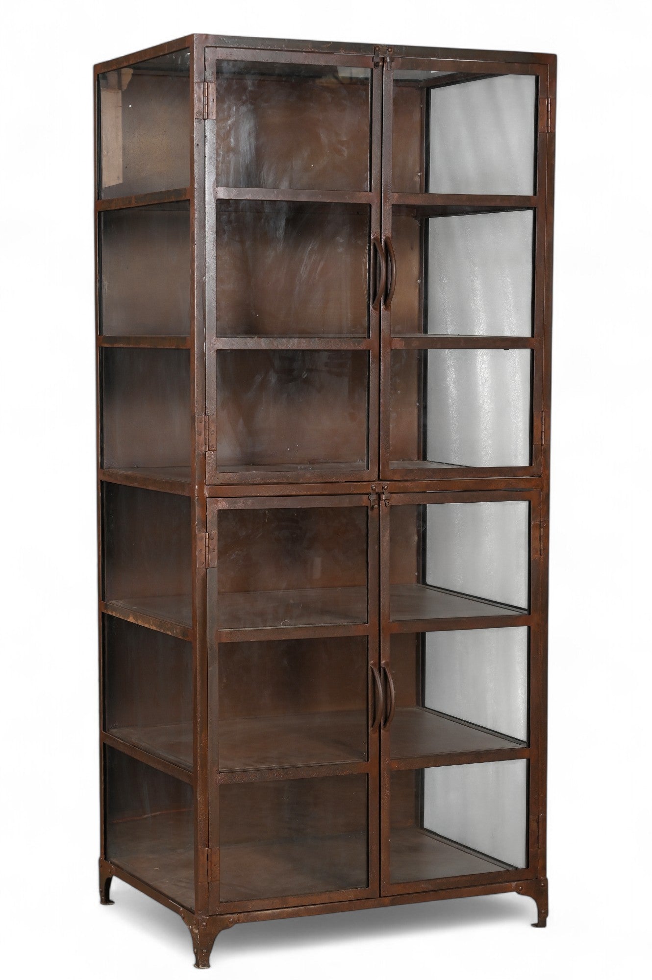Vintage Iron Glass Display Cabinet