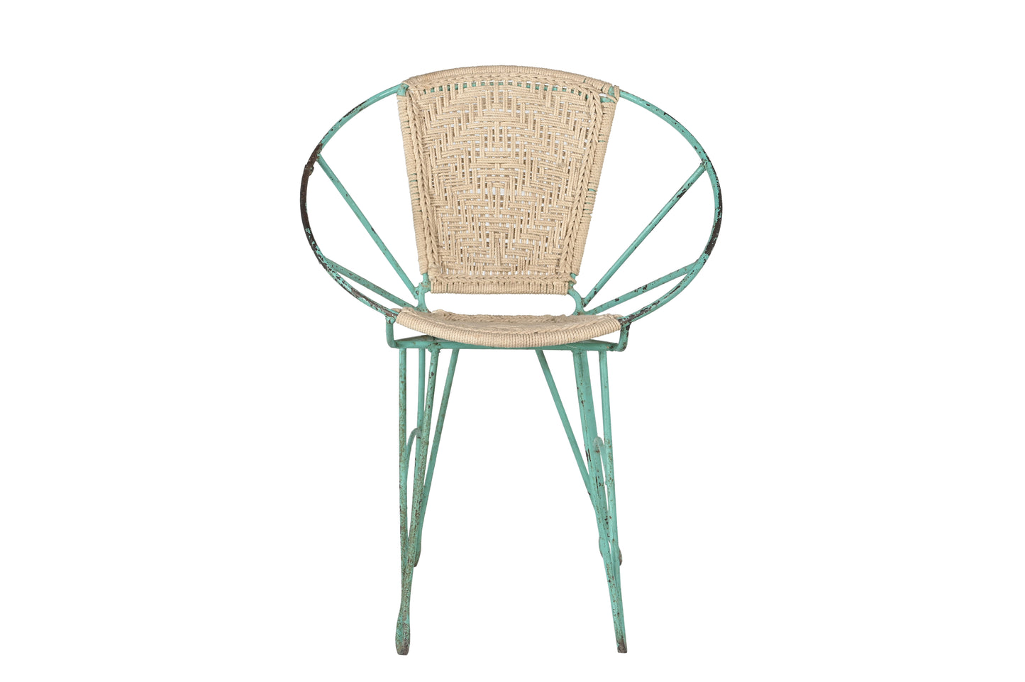 Vintage Iron Natural Rope Chair