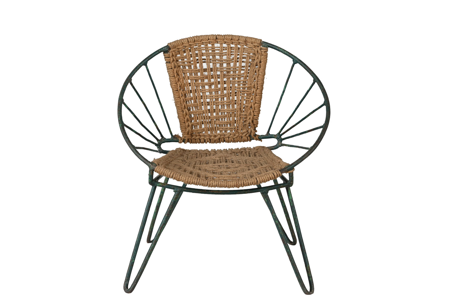 Vintage Iron Natural Rope Chair