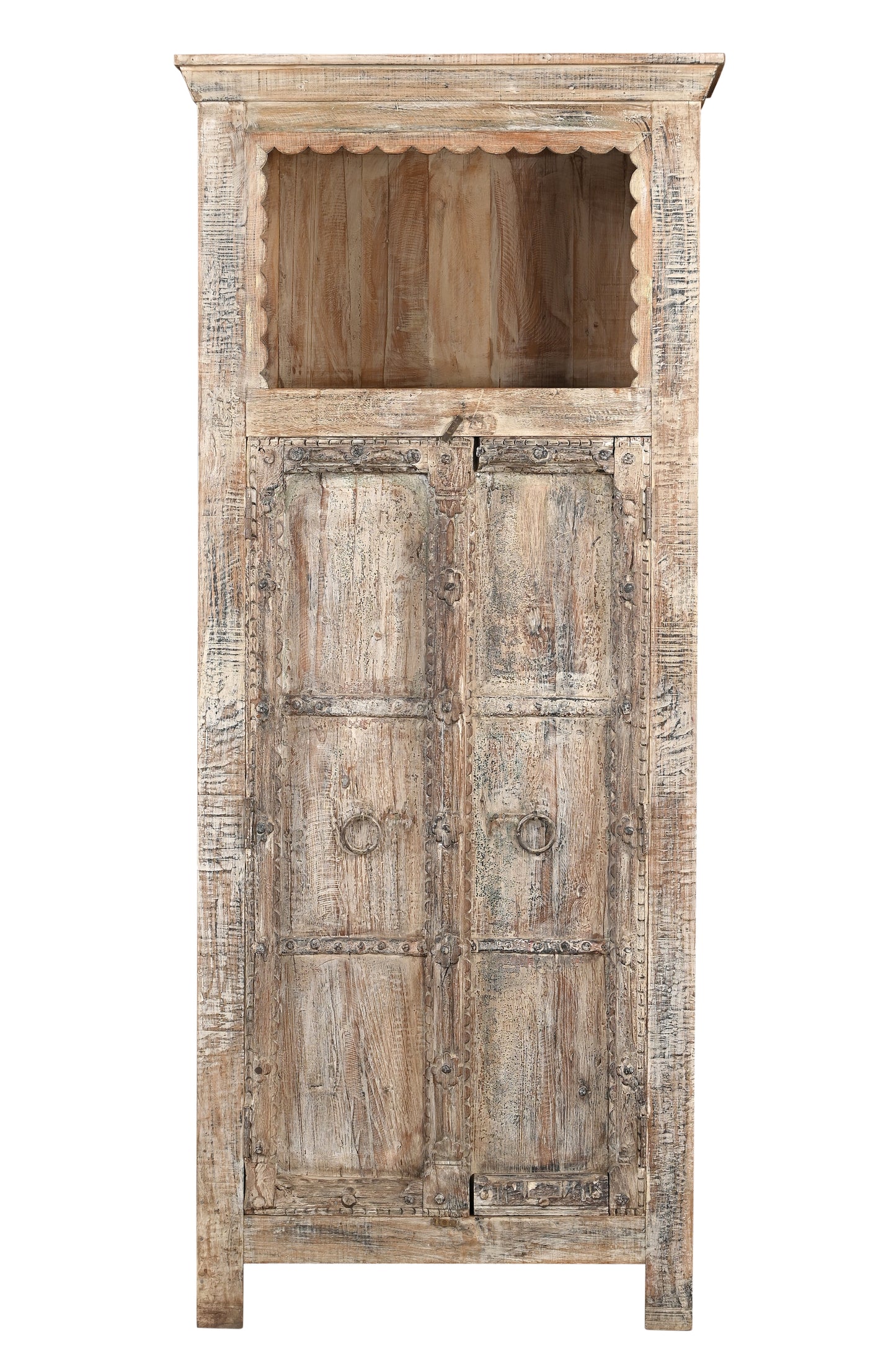 Vintage Teak and Recycled Wood Wardrobe