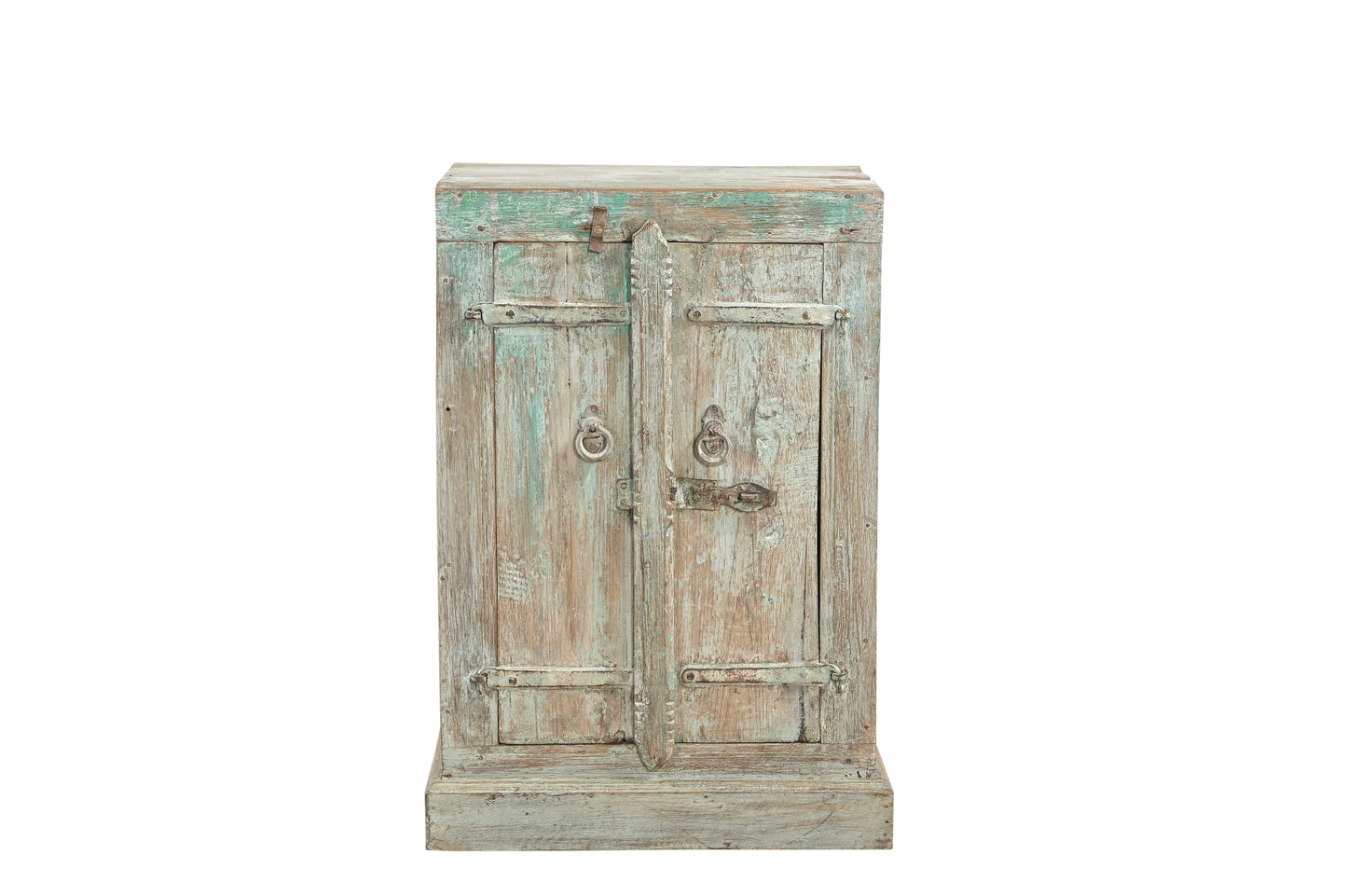 Vintage Teak and Recycled Wood Side Cabinet