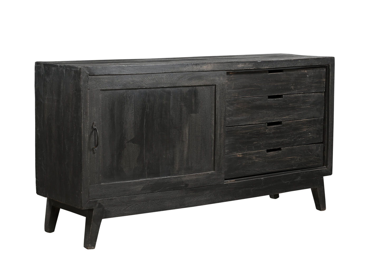 Recycled Wooden 4 Drawer Plasma Sideboard