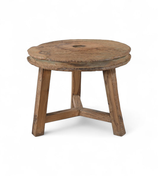 Vintage Recycled Wood Side Table