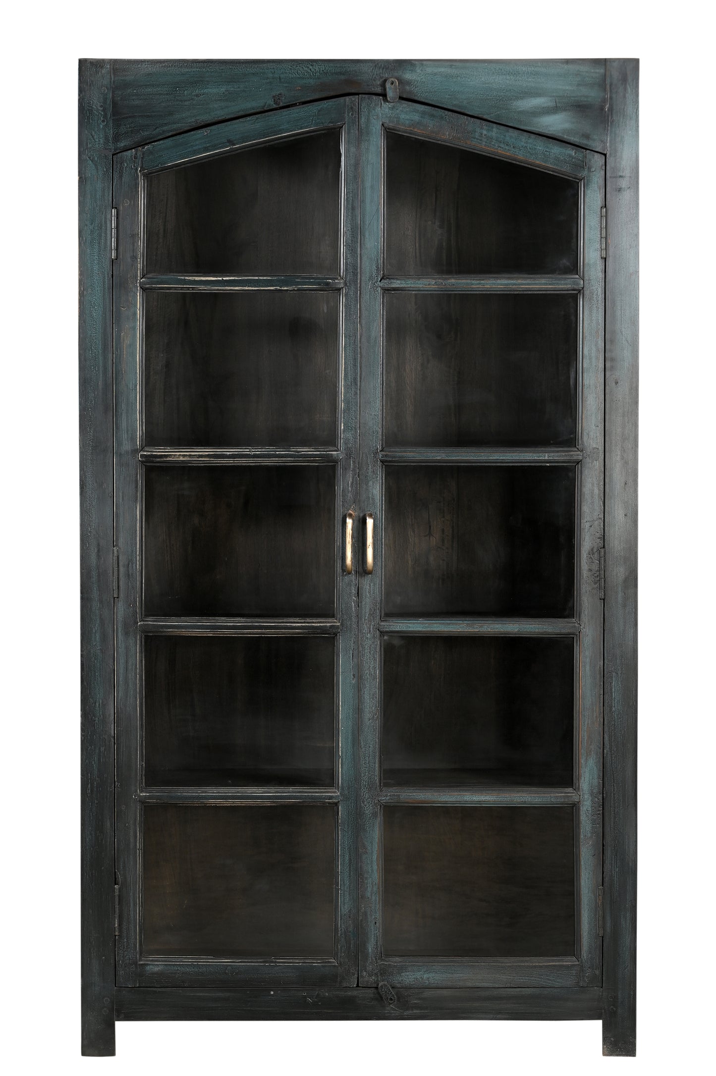Vintage Teak Wood and Glass Display Cabinet