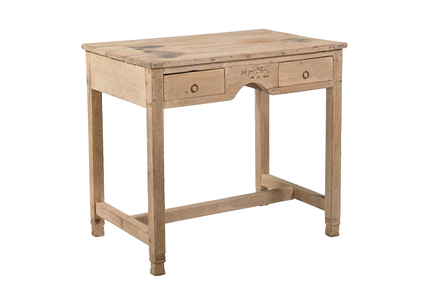 Recycled Wood 2 Drawer Writing Desk