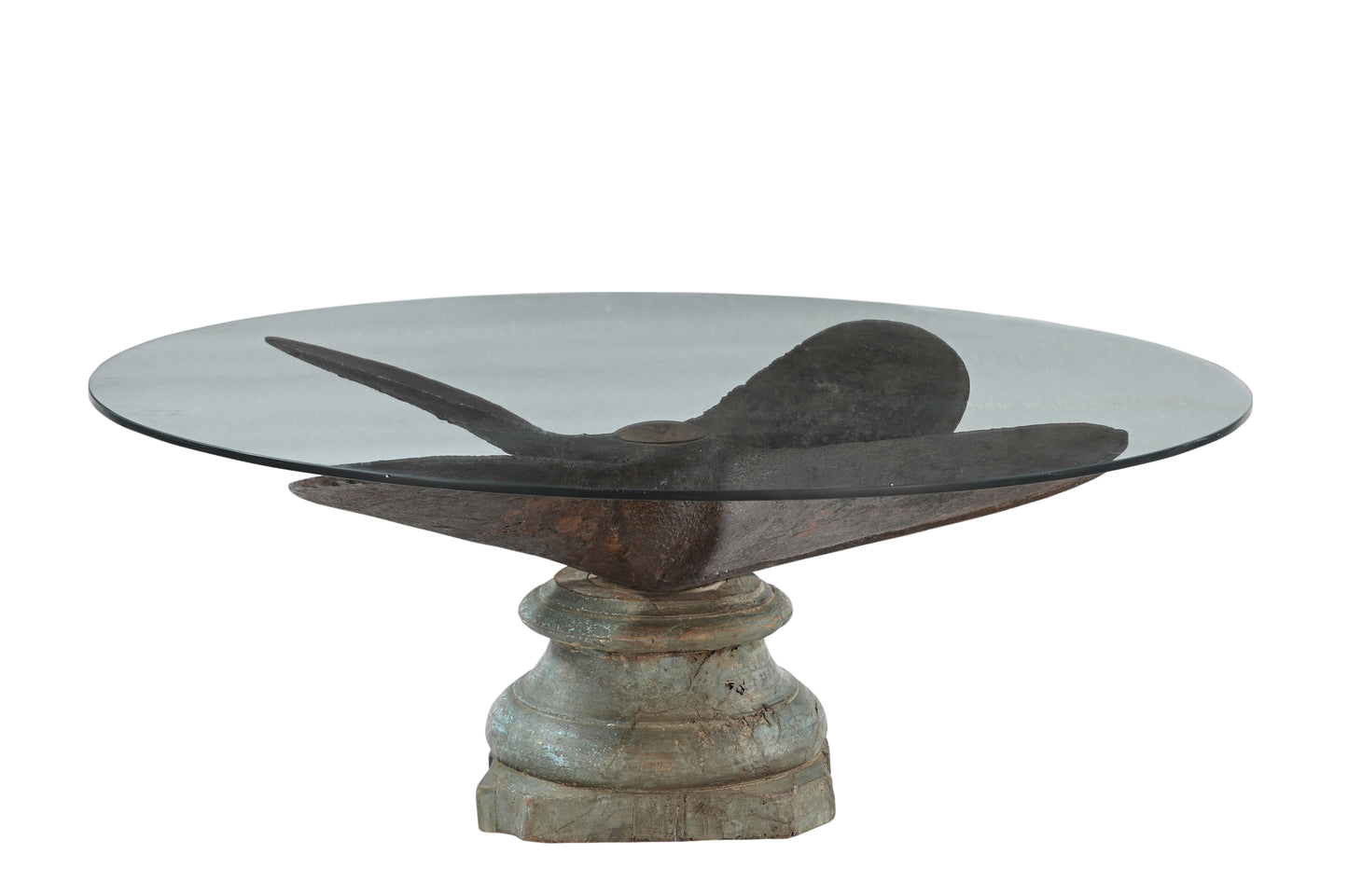 Glass Iron Coffee Table