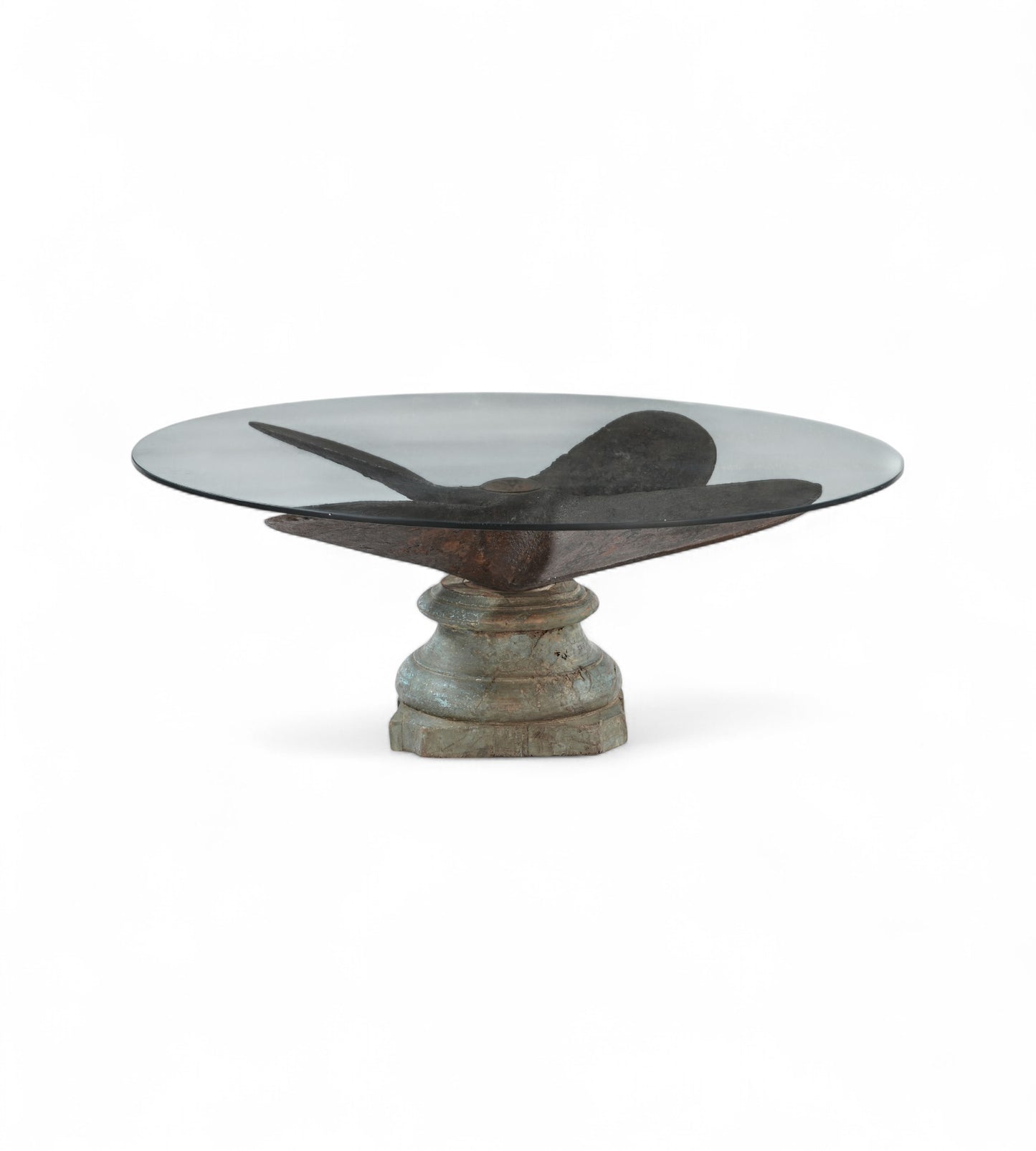 Glass Iron Coffee Table