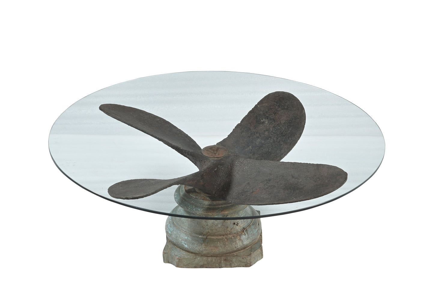 Glass Iron Coffee Table