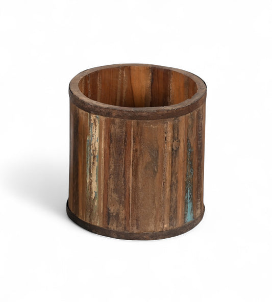 Vintage Recycled Wood Buckets