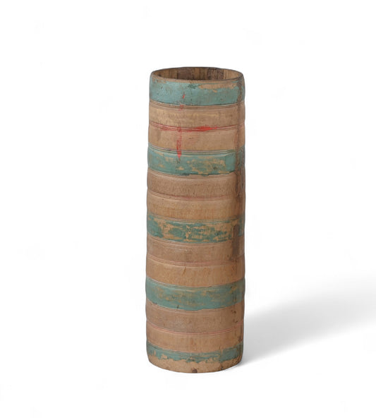 Vintage Teak Wooden Dholak / Planter